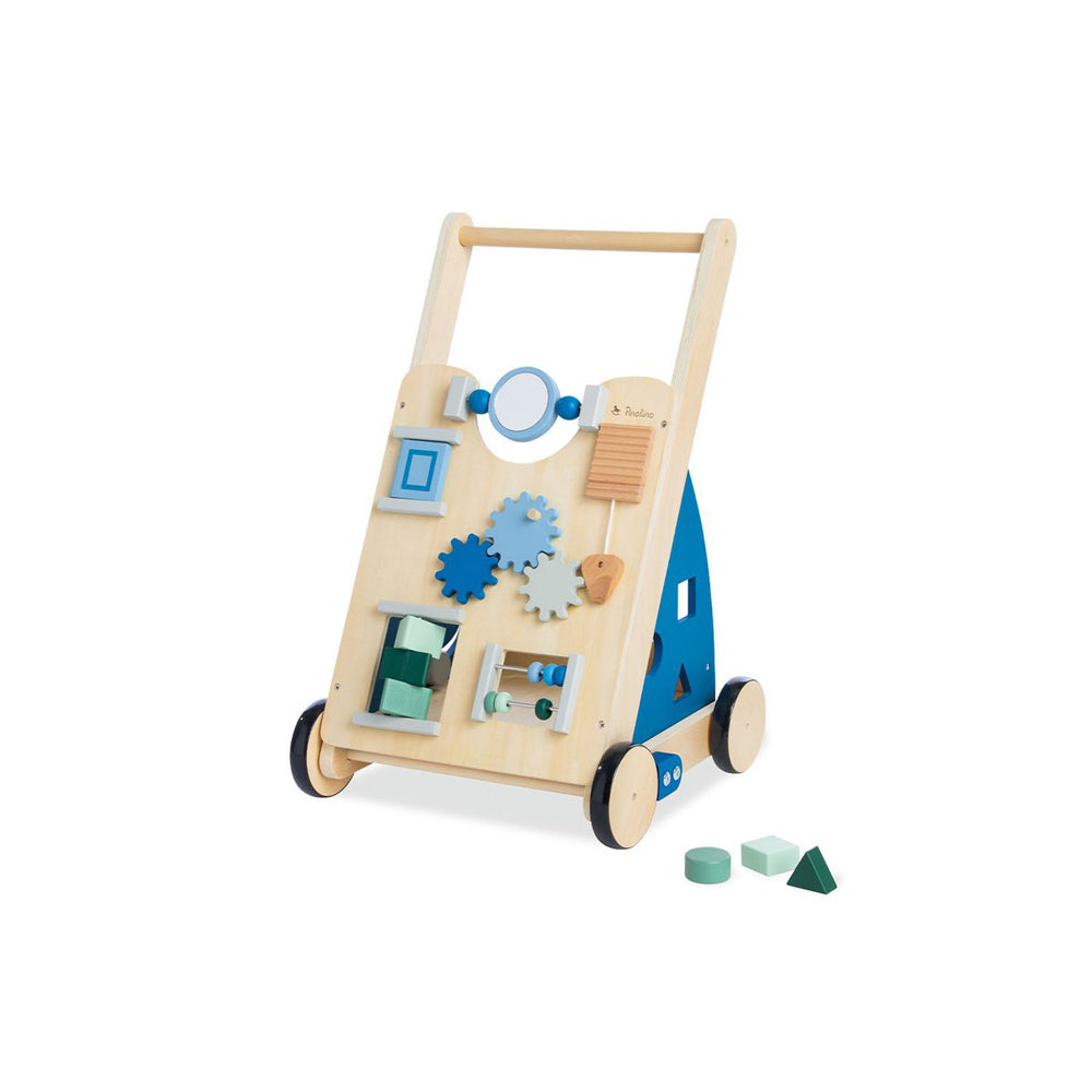 2in1 Activity-Board und Lauflernwagen aus Holz mit Motorikspielzeug aus der Kollektion Spielzeug & Spiele, Geschenke, Neu, Motorik- & Holzspielzeug