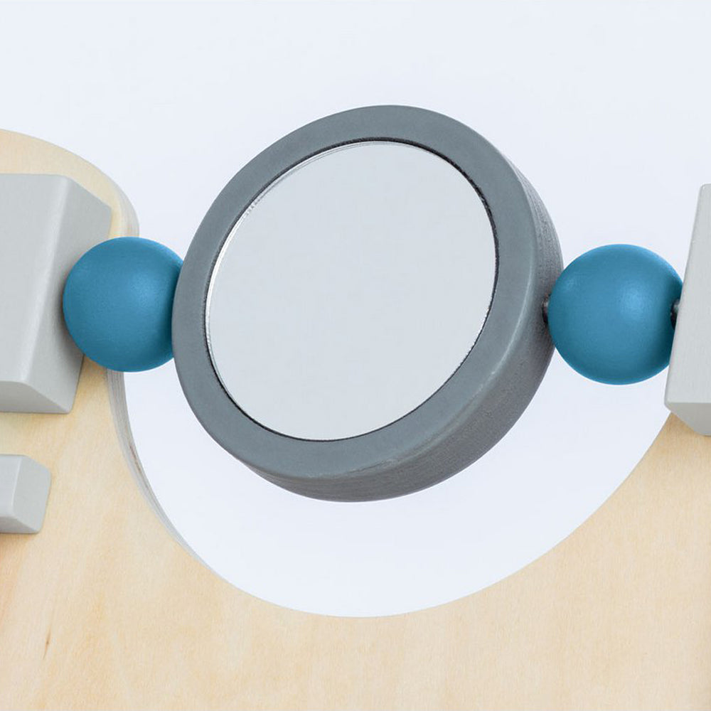 Spielzeug & Spiele Holz-Aktivitätsboard mit Spiegel und Perlen zur Förderung der Motorik und spielerischen Bewegung für Kinder Neu Geschenkidee