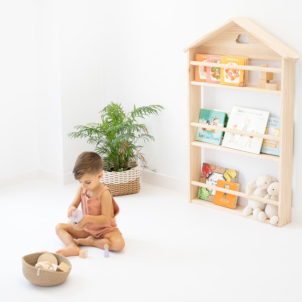 kinderbücher aufbewahrung Montessori Bücherregal Wolkenbibliothek