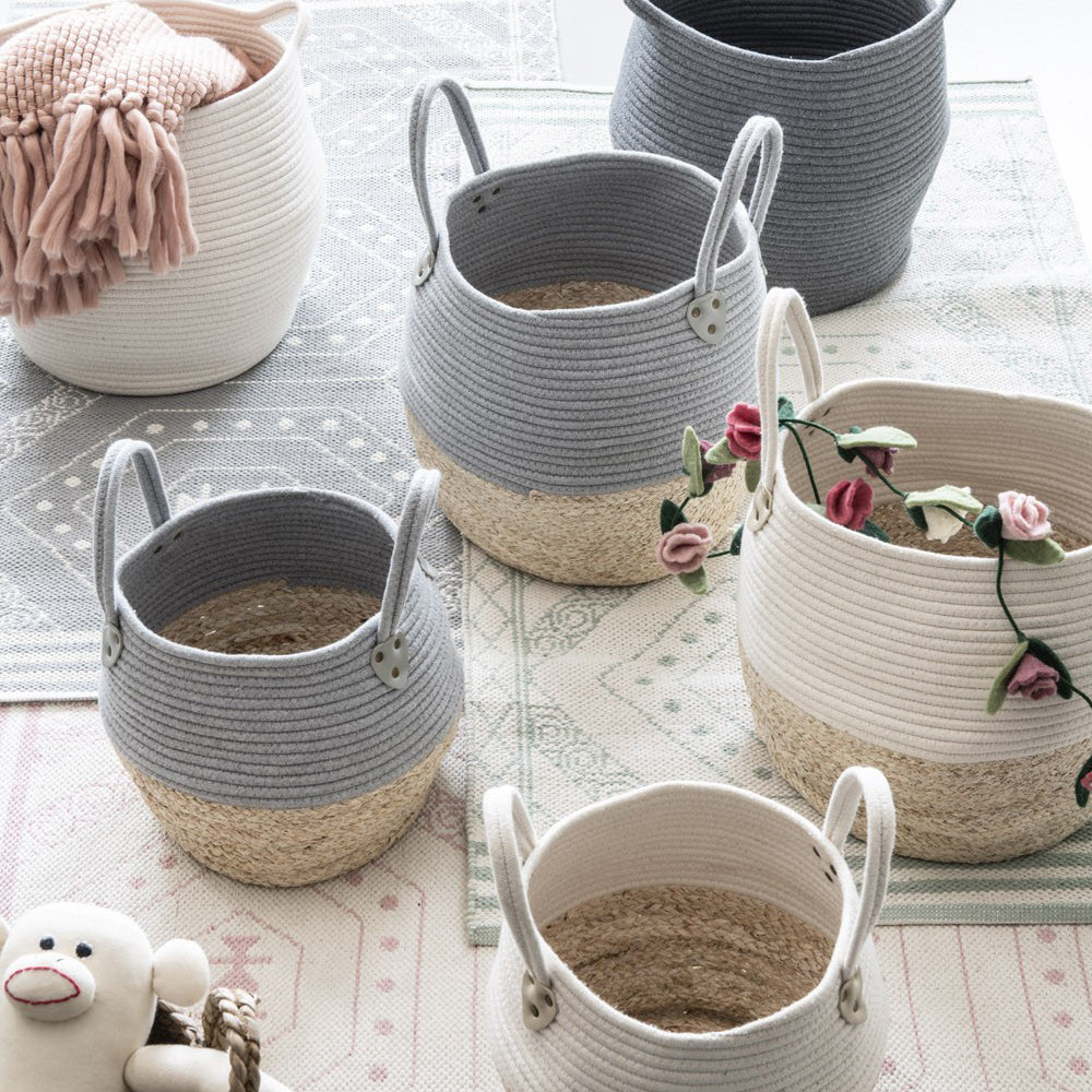 korb aufbewahrung kinderzimmer Aufbewahrungskörbe 2-er Set Korbi, aus Kordel & Maisfasern