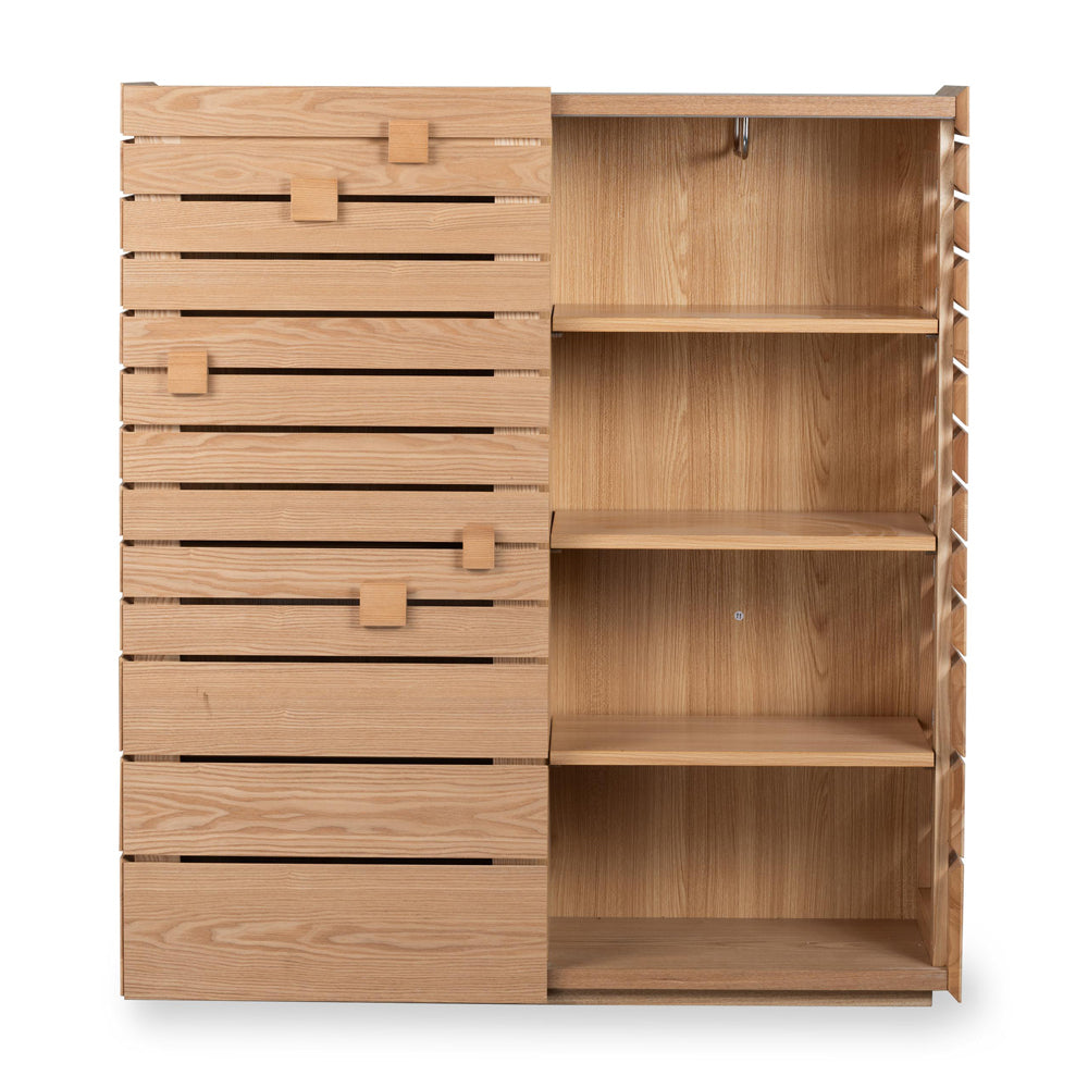 schrank zur aufbewahrung Aufbewahrungsschrank Esche natur Regal & Schrank 2in1