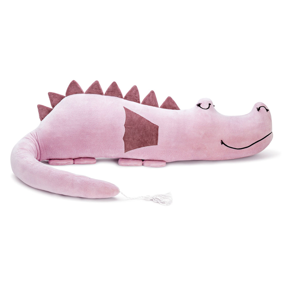 Weiche Bettschlange & Spielkissen Drago der Drache in Rosa, ideal für Textilien, Accessoires & Deko Kinderzimmer, Bettschlangen & Bettumrandungen.