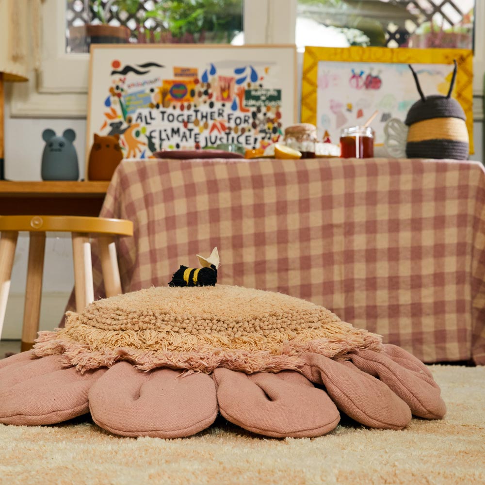Pink Daisy Bodenkissen 120 cm