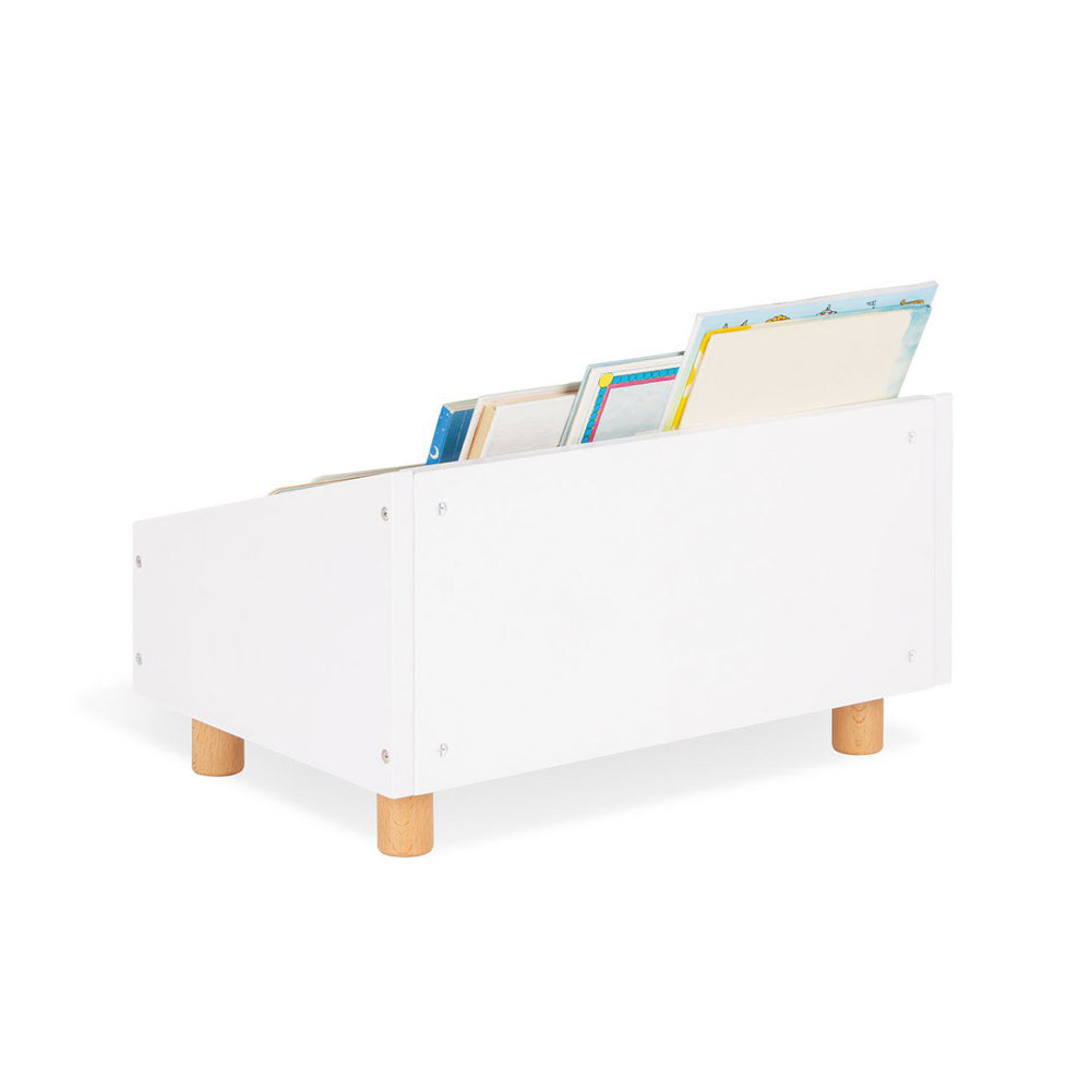 Montessori Bücherregal Bodenregal mit 2 Fächern aus Holz für Kinderzimmer Möbel und praktische Aufbewahrung im Kinderzimmer Neu