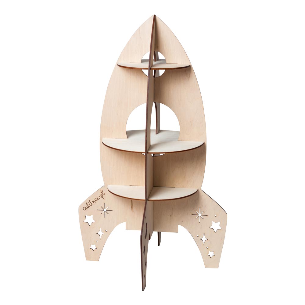 Raketen-Regal aus Holz | Kinderzimmer Weltraum-Design