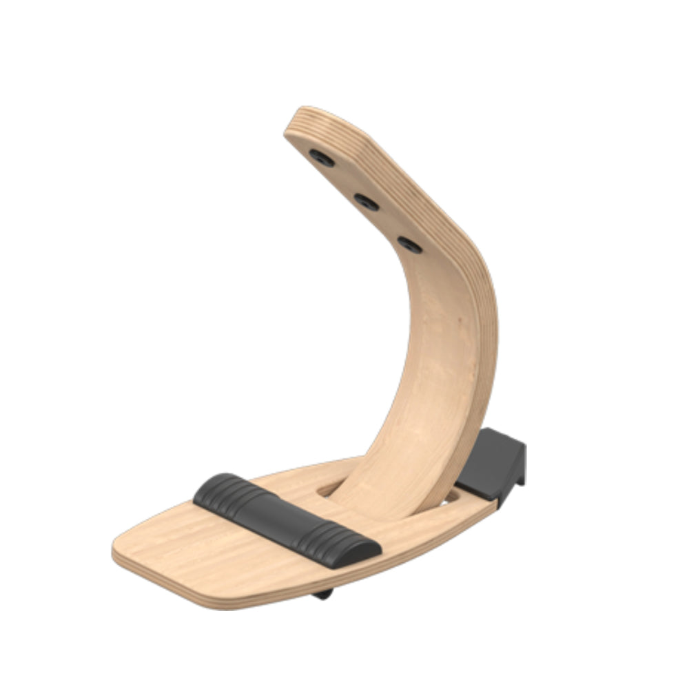 Erweiterungsset Downhill Modul aus lackiertem Birkensperrholz mit Fußstütze und integrierter Bremse für mehr Sicherheit beim Bergabfahren.