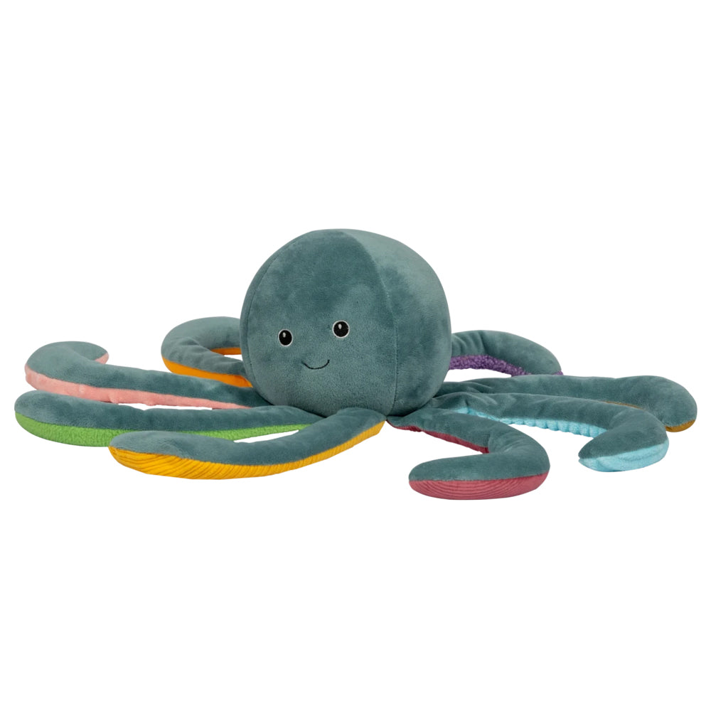 Weiches Gewichts-Kuscheltier Plüsch-Oktopus 1,2 kg mit bunten Tentakeln aus der Tierwelt Themenwelt, ideal als Geschenk und Spielzeug.