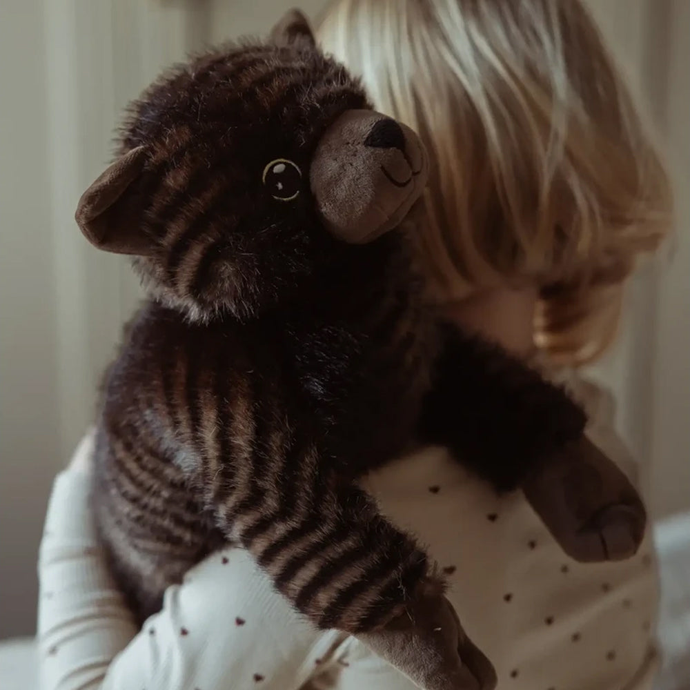 Weiches, gewichtetes Kuscheltier Plüschkatze 1,2 kg aus der Kategorie Spielzeug & Spiele, perfekt als Geschenk und für Hobby Horsing.