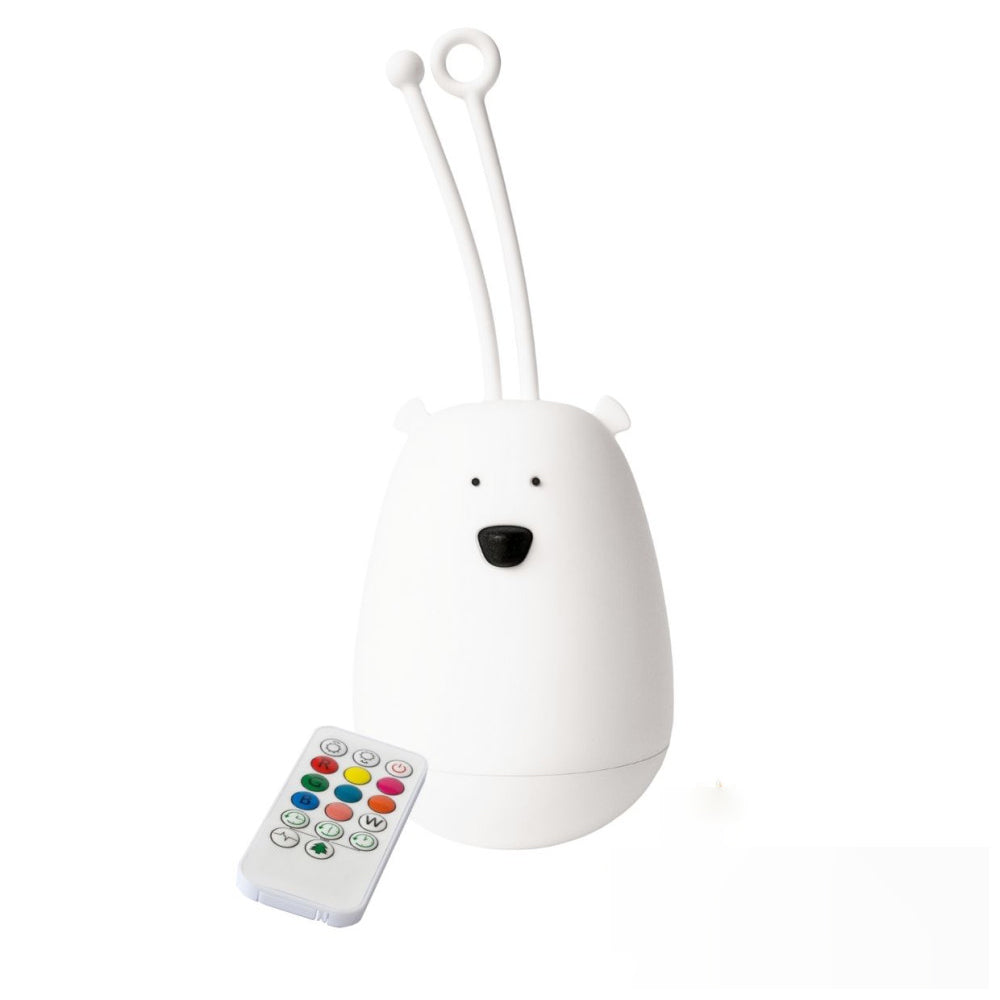 Weißes hängendes Nachtlicht in Bärenform mit Fernbedienung, ideal für Kinderzimmerbeleuchtung aus der Tierwelt Themenwelt Neu-Kollektion.