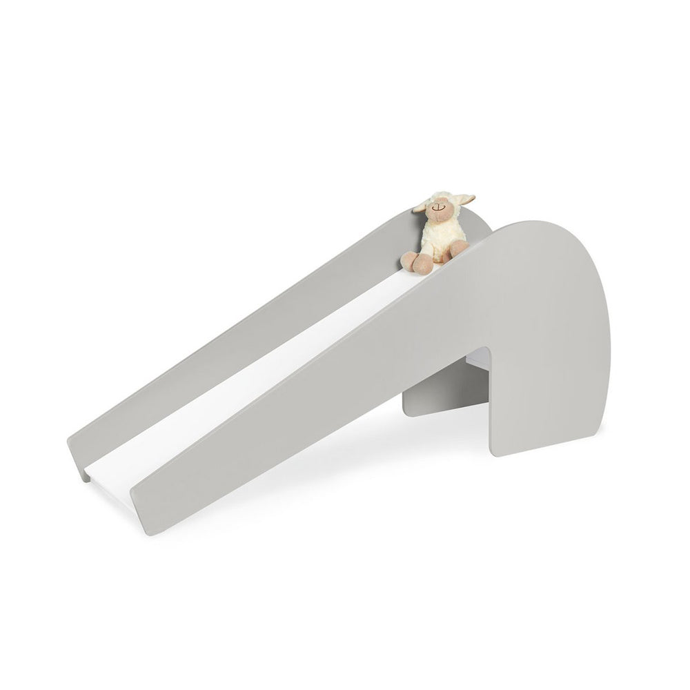 Moderne Indoor Rutsche 118 cm Länge aus Holz in grau-weiß, ideal für Spielmöbel, Spiel & Bewegung Kinder und Neuheiten im Spielzeug & Spiele Bereich.