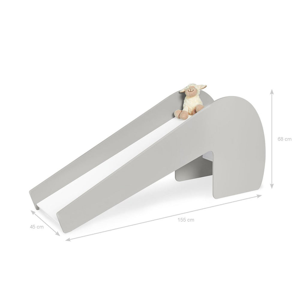 Graue Indoor-Rutsche 118 cm Länge aus Spielmöbel-Kollektion für Kinder, perfekt für Spiel & Bewegung im Innenbereich.