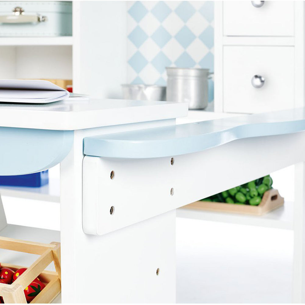 Kaufladen extra groß mit 6 Schubladen und variablem Tresen aus Holz, ideal für Kinderküchen & Zubehör aus Spielzeug & Spiele Kollektion.