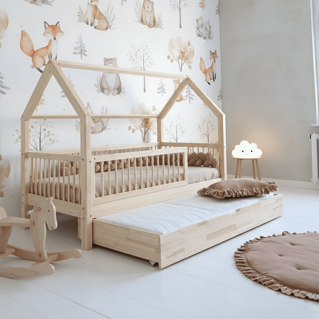 Hausbett Flori Plus aus Holz