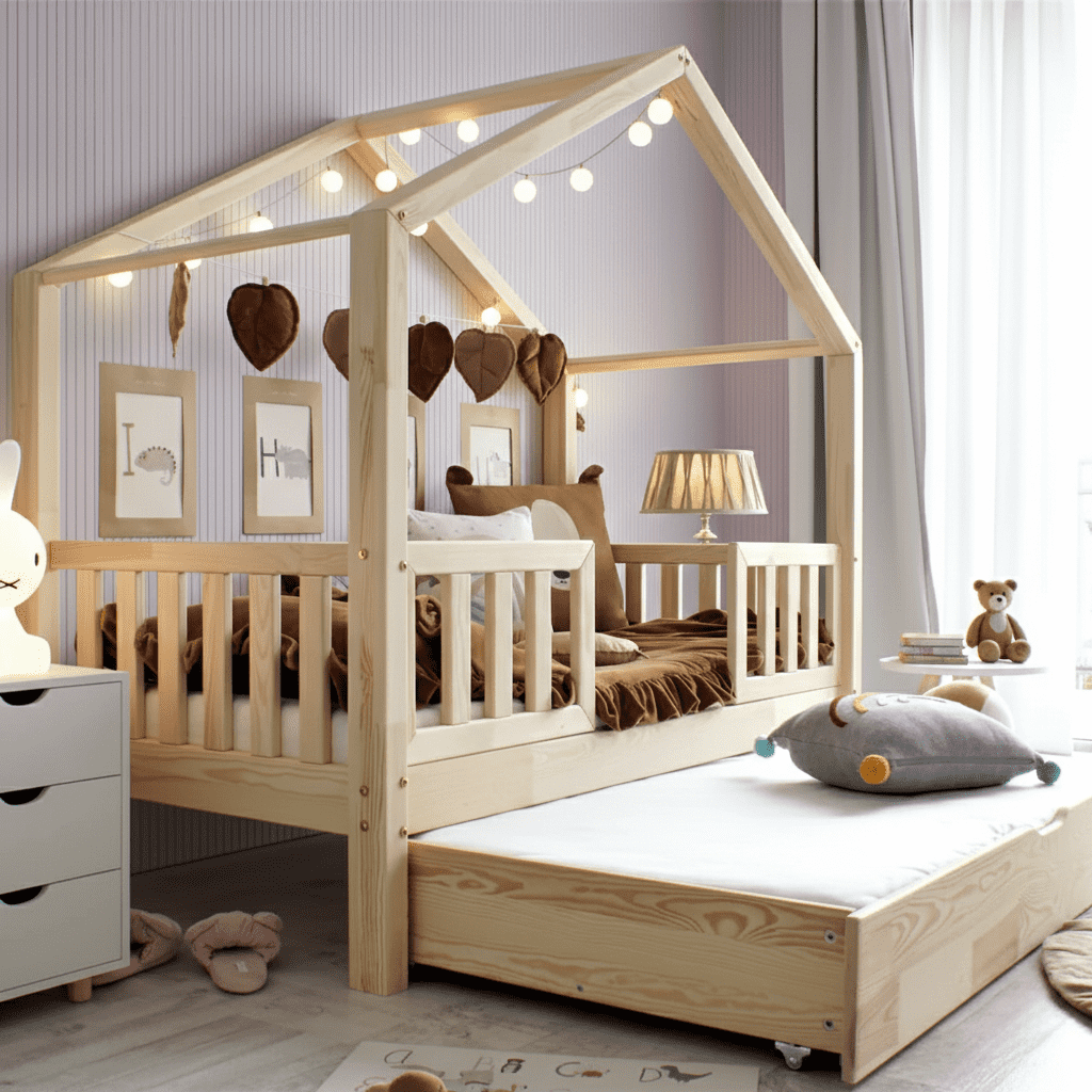 Hausbett Domi Mi Plus aus Holz