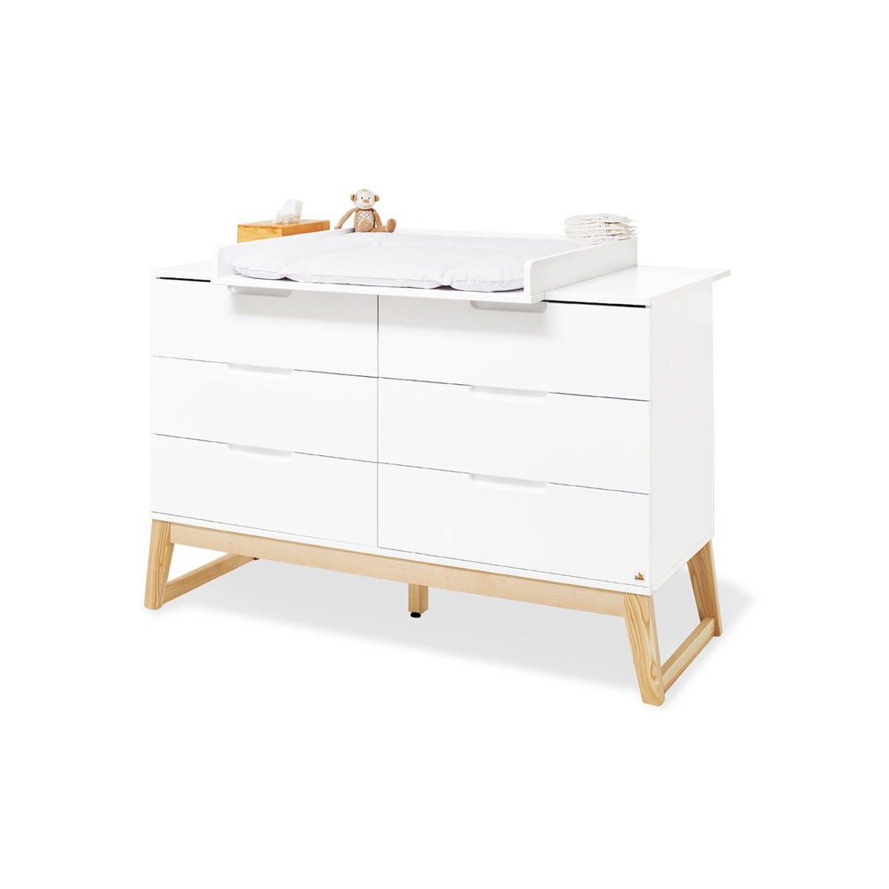 Moderne Kinderkommode Bridge extrabreit mit Wickelaufsatz aus der Kollektion Kommoden für Kinder und Babymöbel Neu