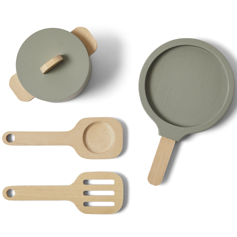 Kinderküche Topf & Pfanne Set aus Holz