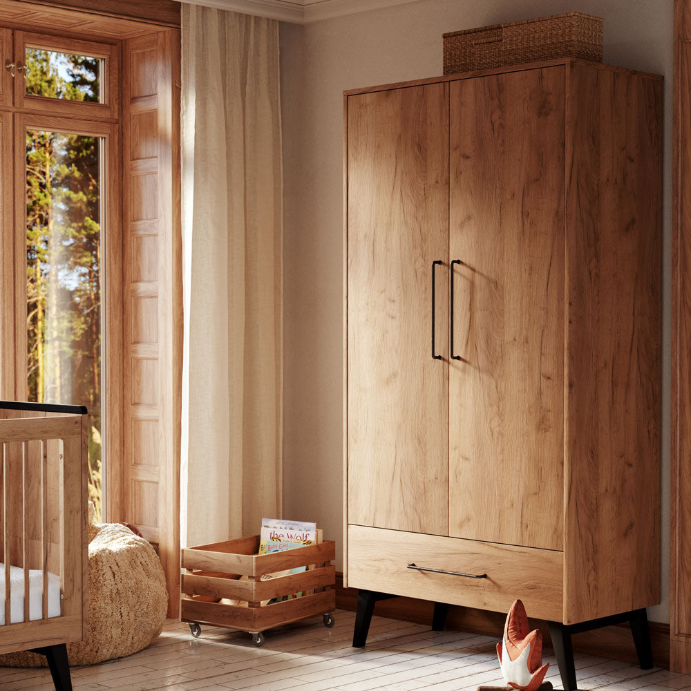 aufbewahrung schrank kinderzimmer 2-türiger Kleiderschrank Retro