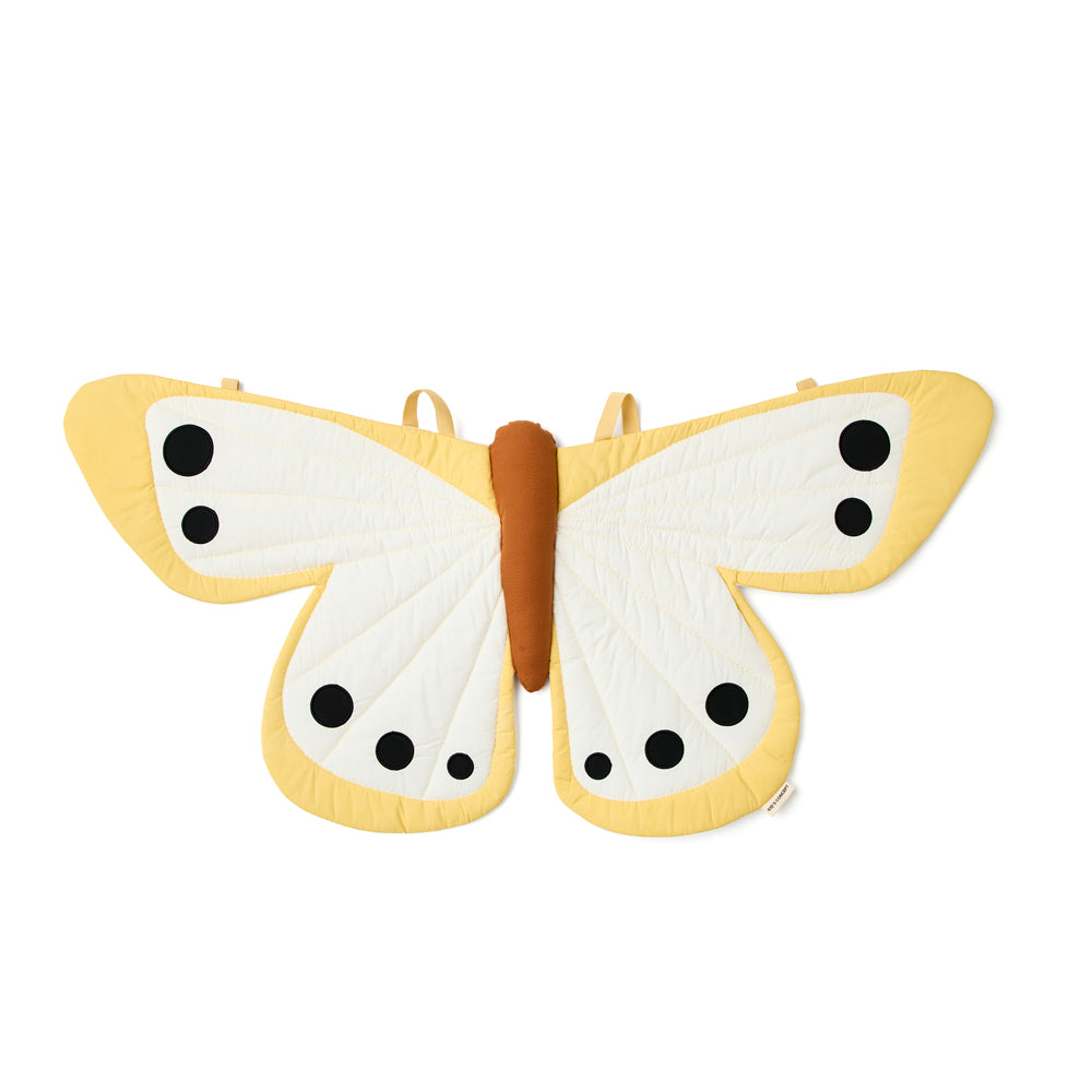Kostüm Schmetterlingsflügel Maxi in Gelb-Weiß für Kinder von 3-5 Jahren, perfekt für Spiel & Bewegung und festliche Anlässe.