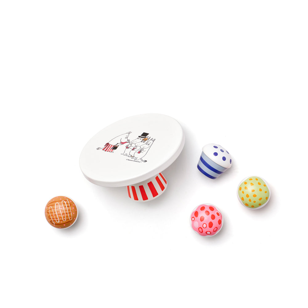 Holz Kuchenständer-Spielset Moomin mit 5 bunten Teilen, ideal für Kinderküchen, Motorik- & Holzspielzeug, Spielzeug & Spiele Geschenkideen