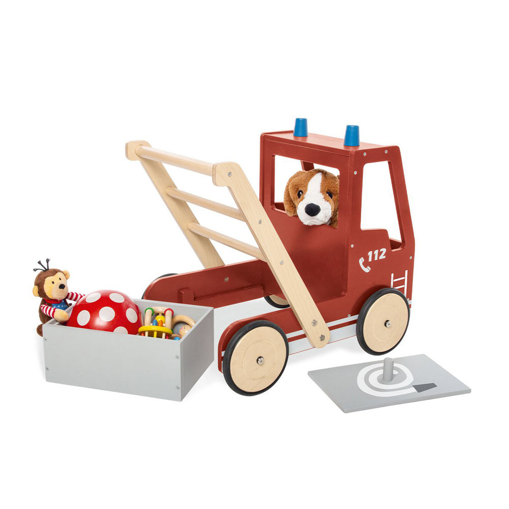 Lauflernwagen Feuerwehrauto mit Bremssystem und abnehmbarer Box aus Spielzeug & Spiele, ideal für Spiel & Bewegung Kinder Geschenk Neu Fahrzeuge & Transport Themenwelt
