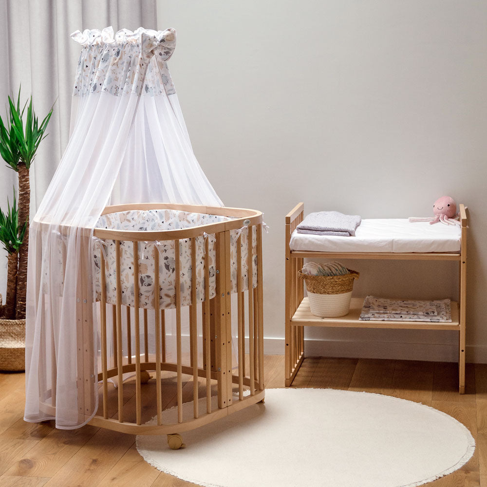 Mitwachsendes Babybett Kao 7in1 mit Matratze | In 4 Farben Mitwachsendes Babybett Kao 7in1 mit Matratze | In 4 Farben