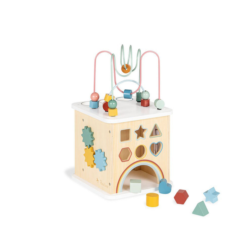 Motorikwürfel aus Linde mit 9 Steckteilen, buntes Motorik- & Holzspielzeug für Kinder aus Spielzeug & Spiele, Geschenke, Neu, Spiel & Bewegung Kinder.