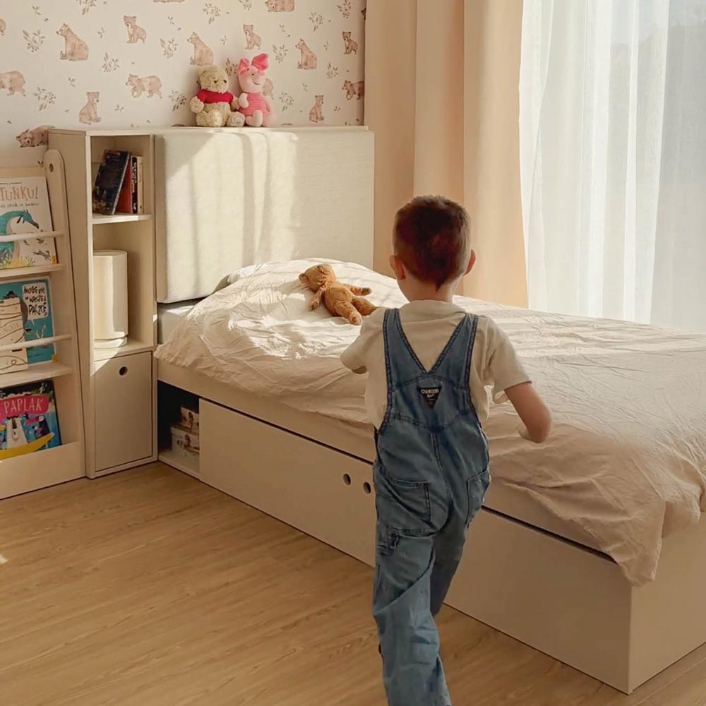 aufbewahrung kinderbett Nachttisch & Regal für Kinderbett River