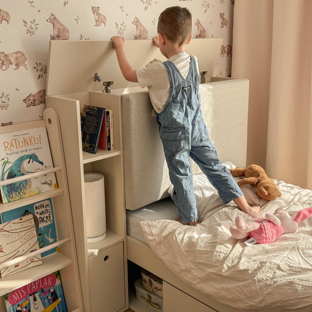 aufbewahrung kinderbett Nachttisch & Regal für Kinderbett River