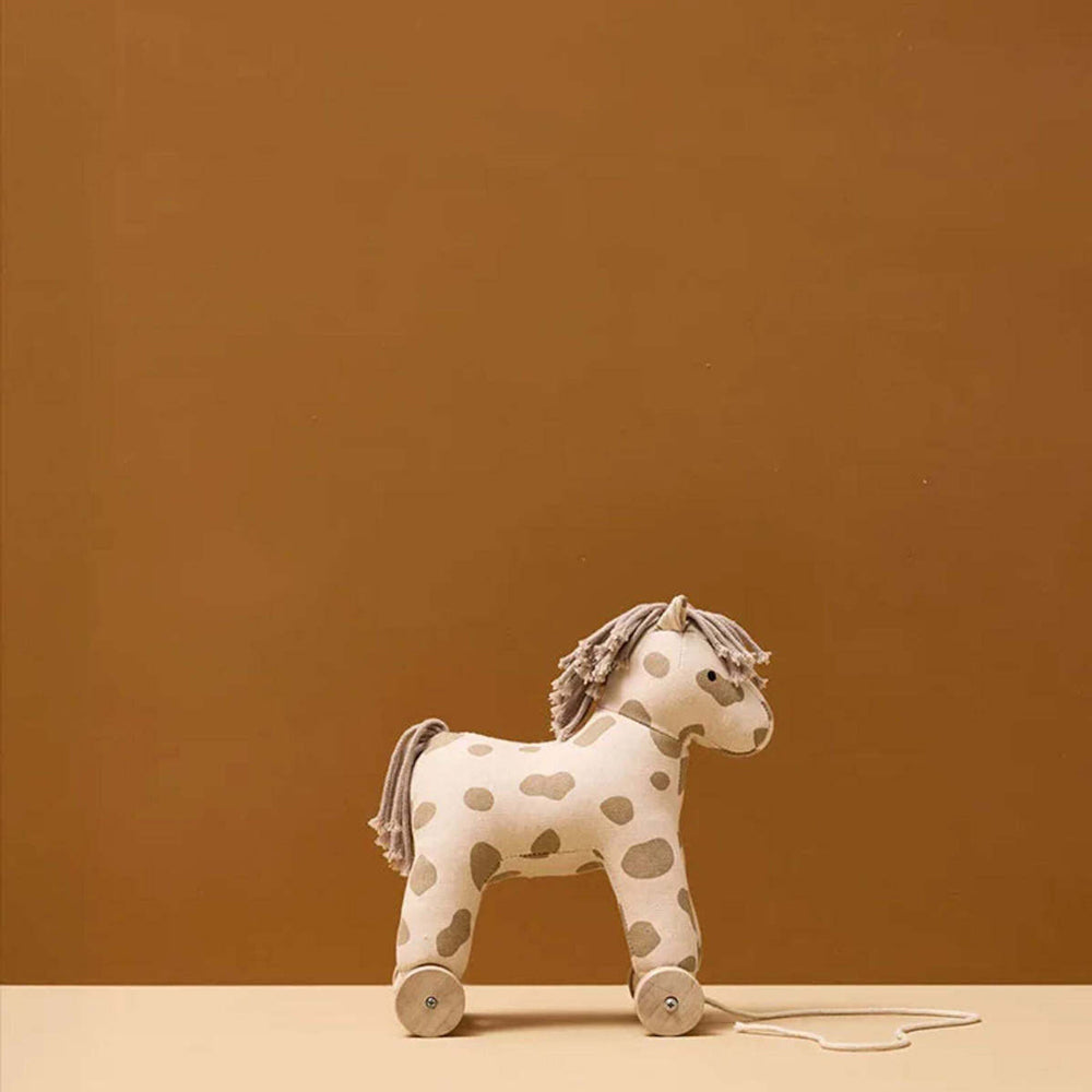 Holz-Nachziehtier Pferdchen aus Baumwolle in Tierwelt Themenwelt für Spiel & Bewegung Kinder und Geschenke aus Spielzeug & Spiele Kollektion