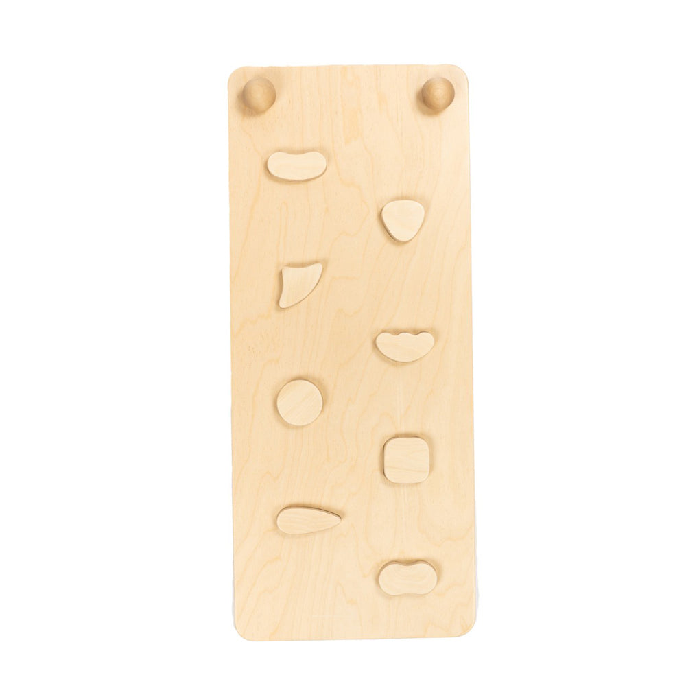 Natürliche Holzrampe mit Griffen zum Klettern und Rutschen, passend zum 2in1 Kletterdreieck oder Sprossenwand für Kinder.