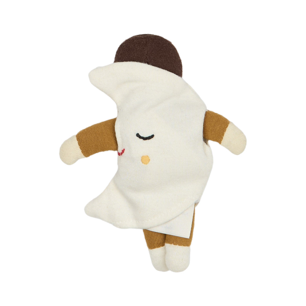 Weiches Spielpuppe Pocket Friend 14 cm aus 100 % Bio-Baumwolle für Babys, ideal für Spielzeug & Spiele und Kinderzimmer Accessoires.