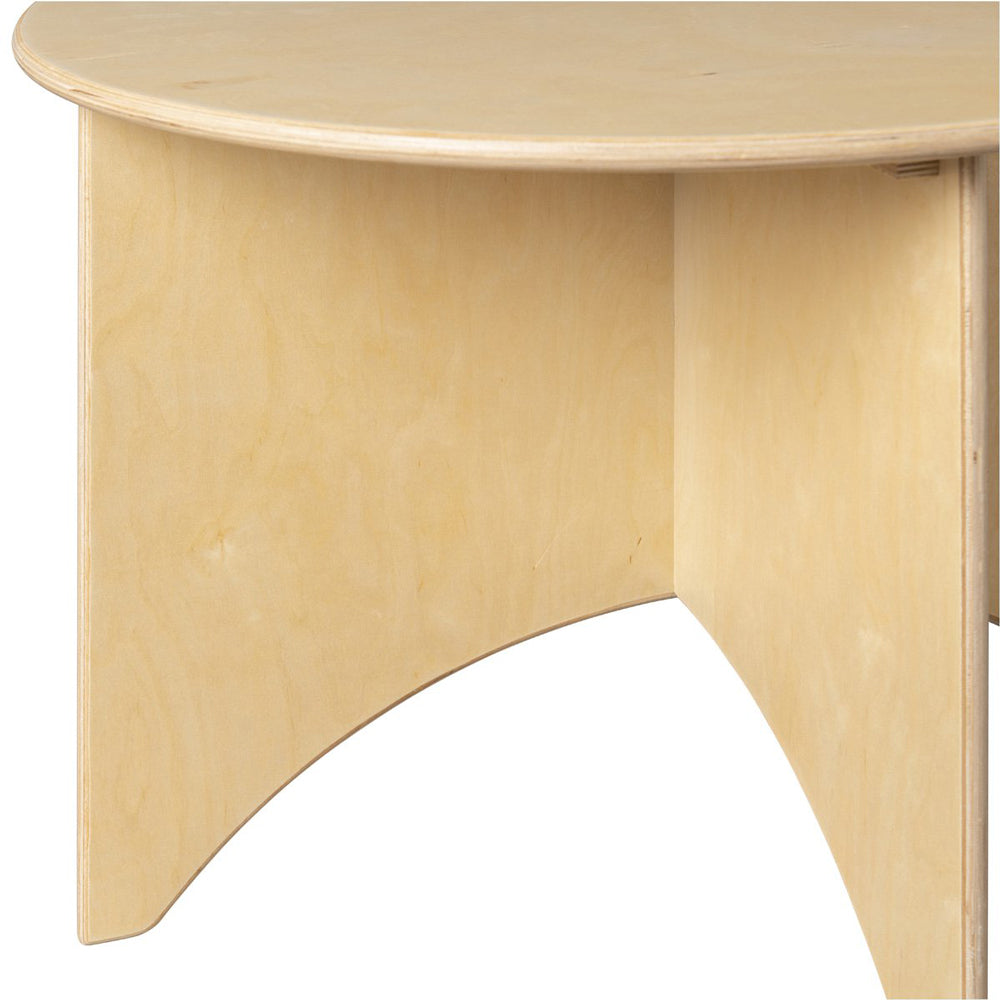 Moderner runder Kindertisch 75 cm Durchmesser mit stabilem Holz-Kreuzfuß, ideal für Kinderzimmer Möbel und Kindertische & Schreibtische Neuheiten.