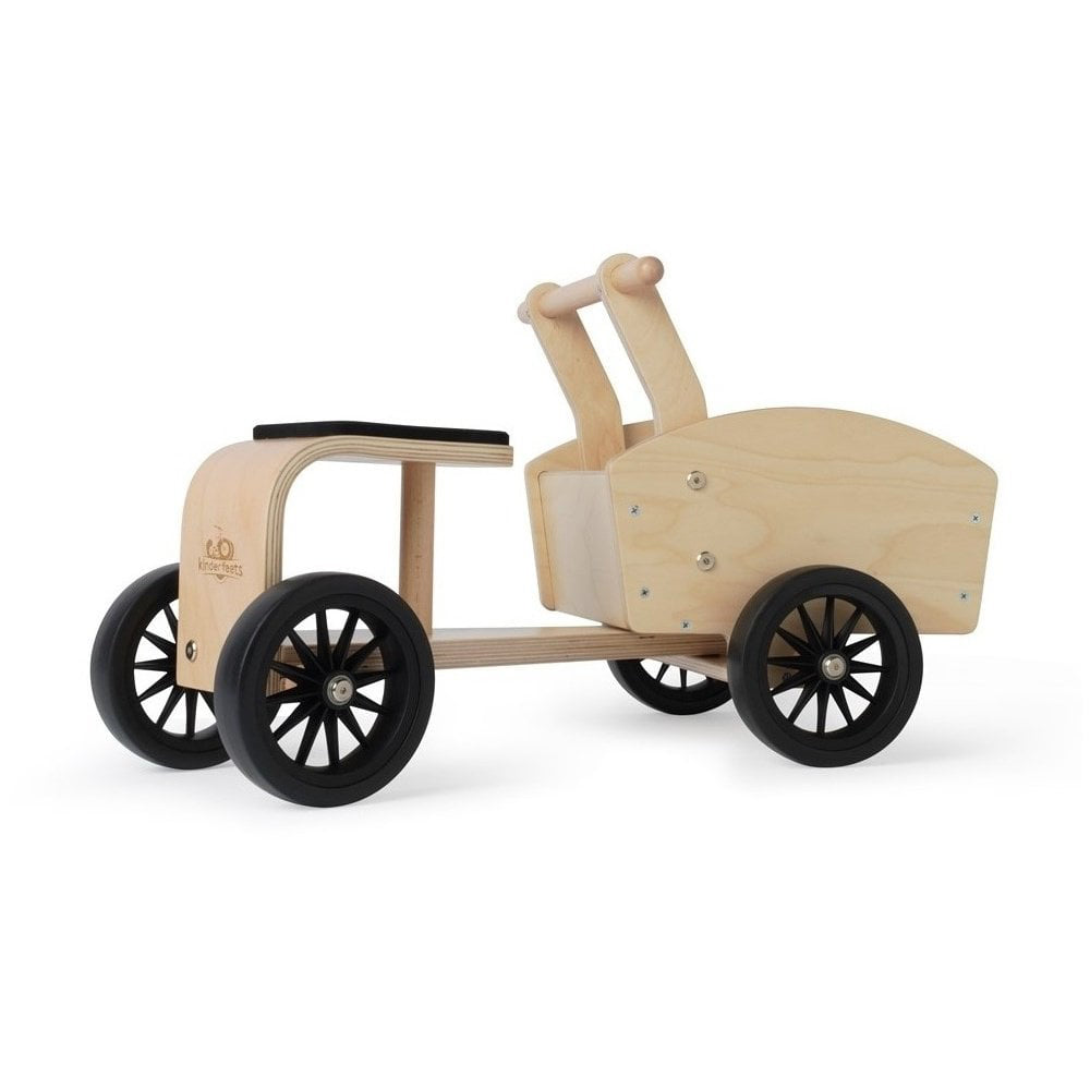 Nachhaltiges Rutschfahrzeug Lastenrad aus Birkenholz mit stabilen EVA-Reifen, ideal für Kinder ab 12 Monate, Spiel & Bewegung Kinder Geschenk.