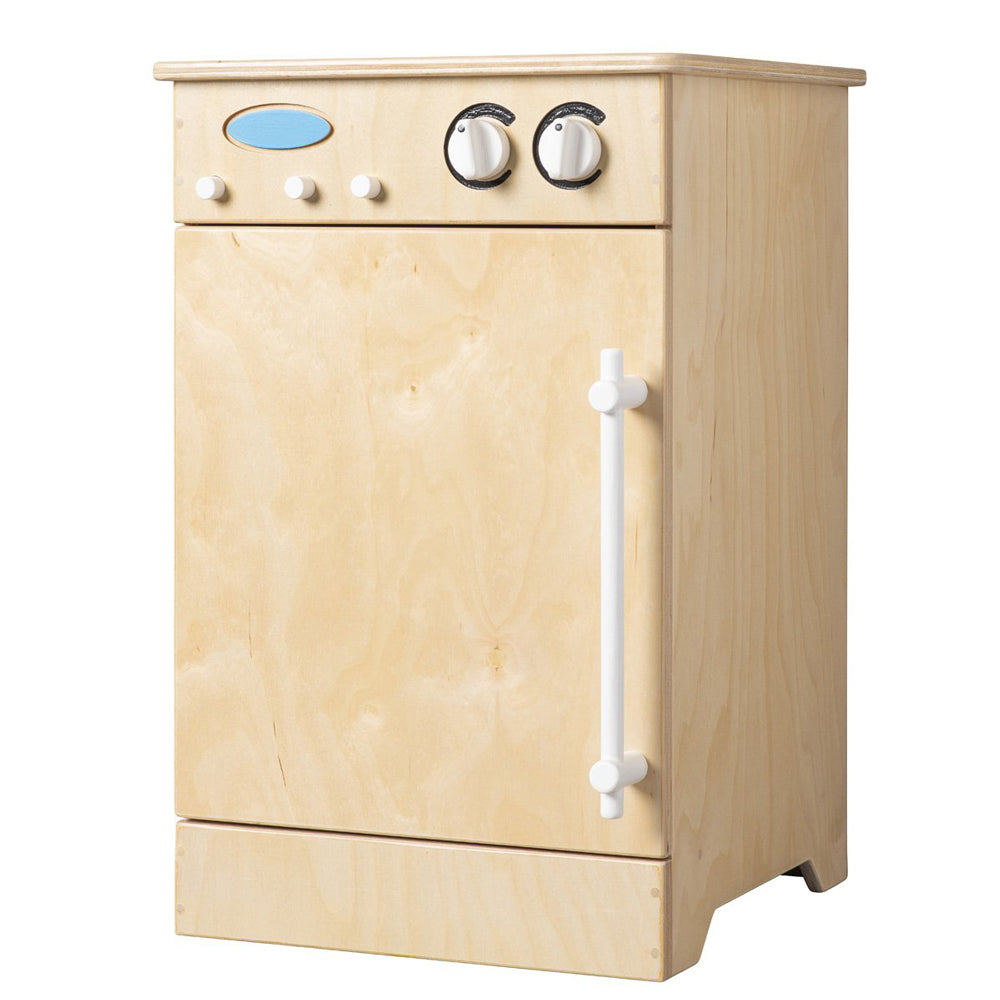 Spielgeschirrspüler aus Holz mit hochwertigen Details, geeignet für Kinderküchen & Zubehör, ideal für Spielzeug & Spiele im Kinderzimmer.