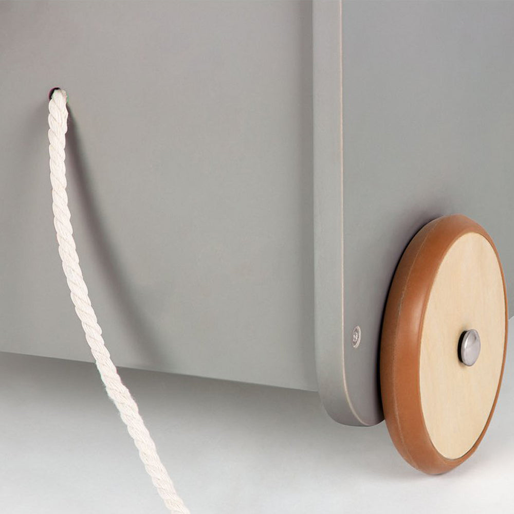 Detailaufnahme der Aufbewahrungskiste auf Rollen mit Deckel, geeignet für Aufbewahrung im Kinderzimmer und Aufbewahrungskörbe & -Boxen Neu Sale