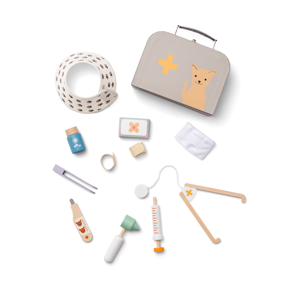 Holz-Spielset Tierarztkoffer mit medizinischen Werkzeugen, ideal für Kinder aus Spielzeug & Spiele, Geschenke, Motorik- & Holzspielzeug Sammlungen.