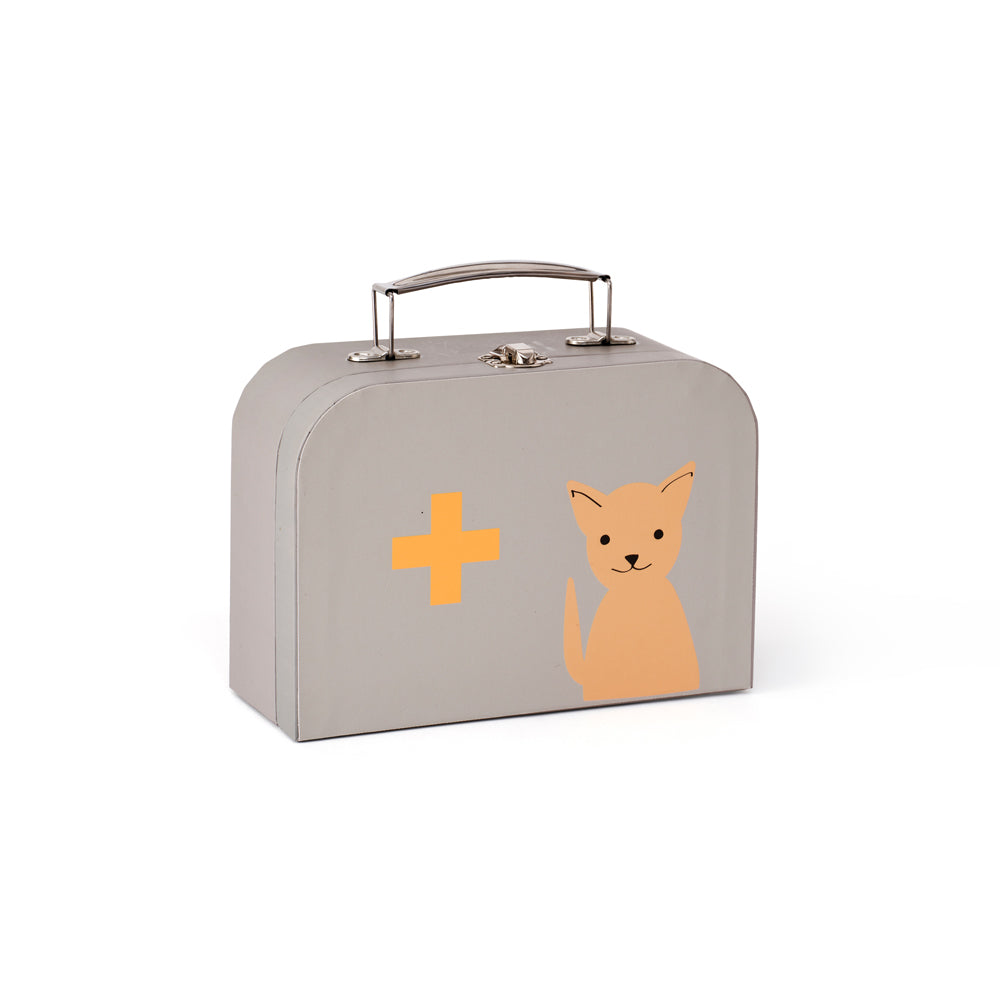 Holz-Spielset Tierarztkoffer mit Katzenmotiv, ideal für Kinder in den Kategorien Spielzeug & Spiele, Geschenke und Motorik-Holzspielzeug.