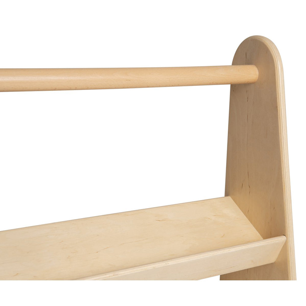 Kinderbuchregal aus Birkensperrholz, 96x32x100 cm, mit Ablageflächen, ideal für Kinderzimmer Möbel und Montessori Einrichtung.