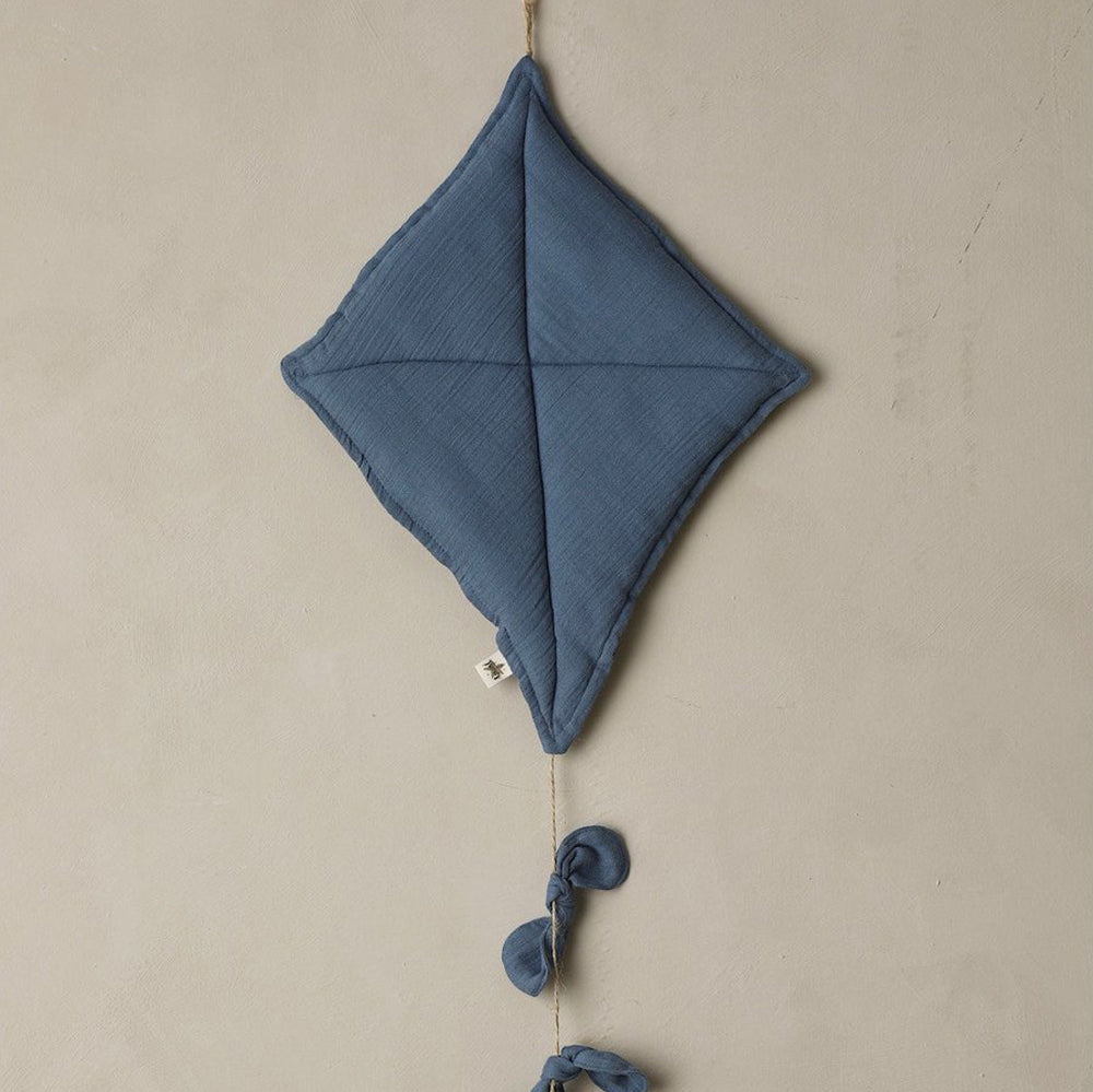 Blaue Wanddeko Drache aus Musselin, 40x33 cm, für Kinderzimmer Accessoires & Deko Kinderzimmer, Wanddeko & Girlanden.