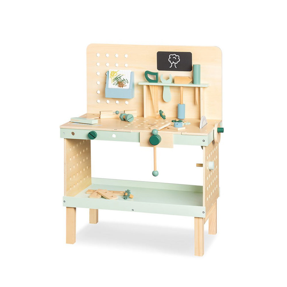 Holz-Werkbank-Spielset 26-teilig für Kinder, fördert Motorik und Kreativität, ideal als Geschenk aus Spielzeug & Spiele Neuheiten.