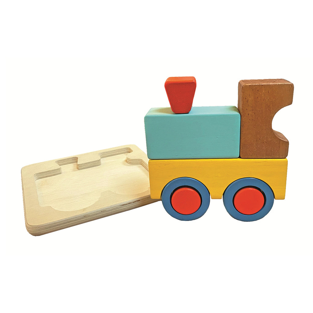 3D-Holzpuzzle Zug, Holzsteckpuzzle - Kindersein