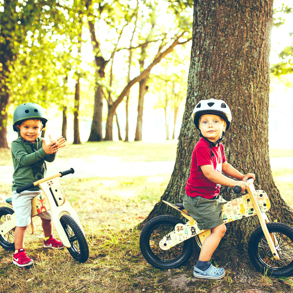 Kinderlaufrad aus nachhaltigem Holz, Monster Motiv,  - Kindersein
