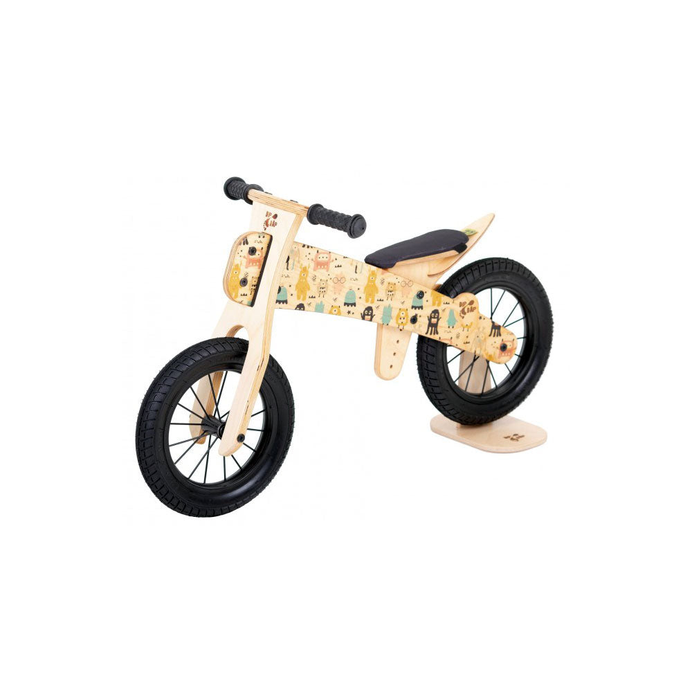 Kinderlaufrad aus nachhaltigem Holz, Monster Motiv,  - Kindersein