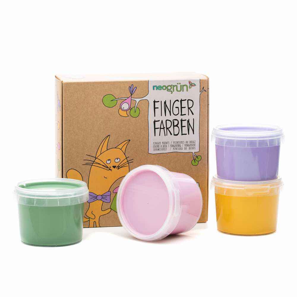 Fingerfarben 4er Set- neogrün®, Fingerfarben - Kindersein