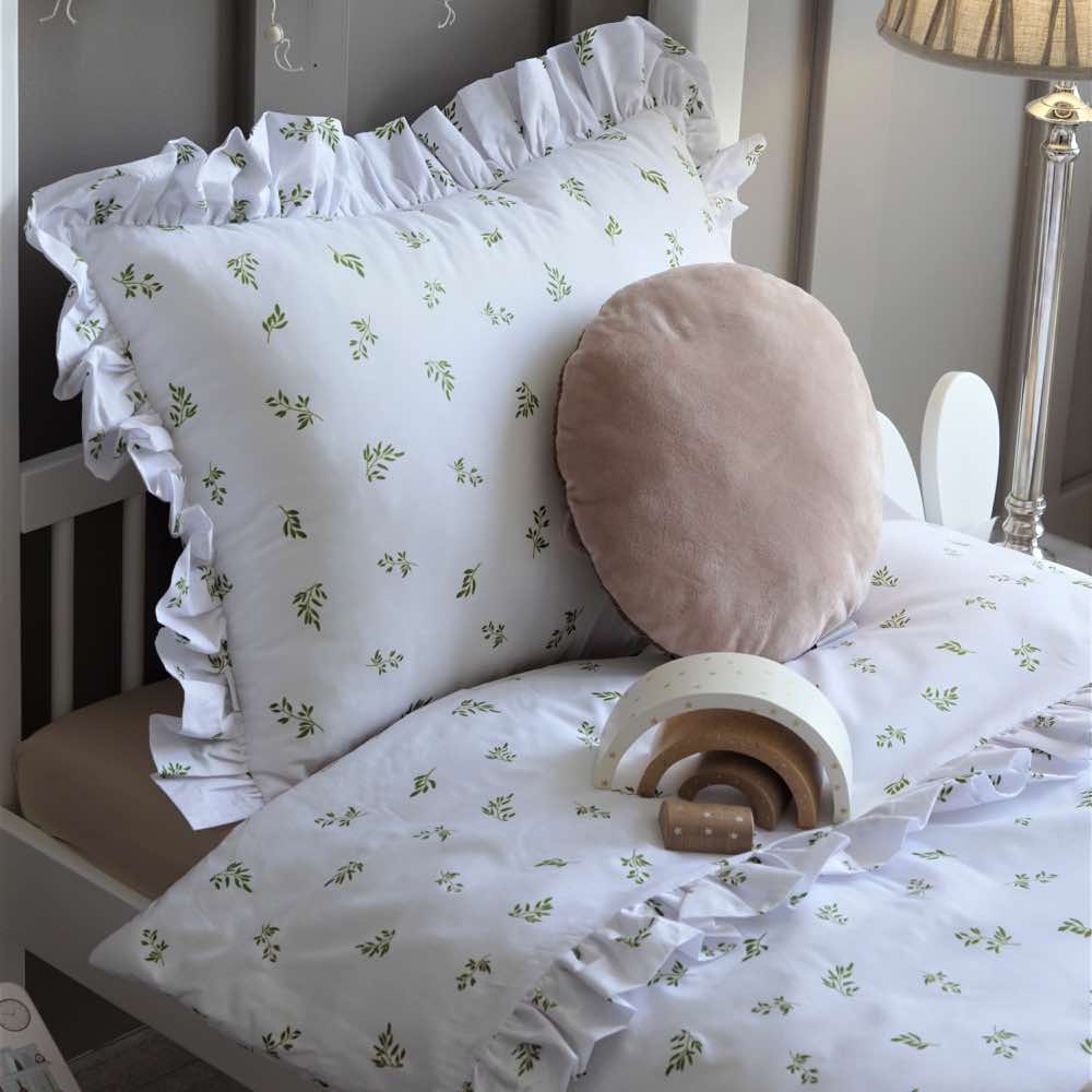 Happy Leaves Bettwäsche Set aus Baumwolle, Für das Kinderbett - Kindersein