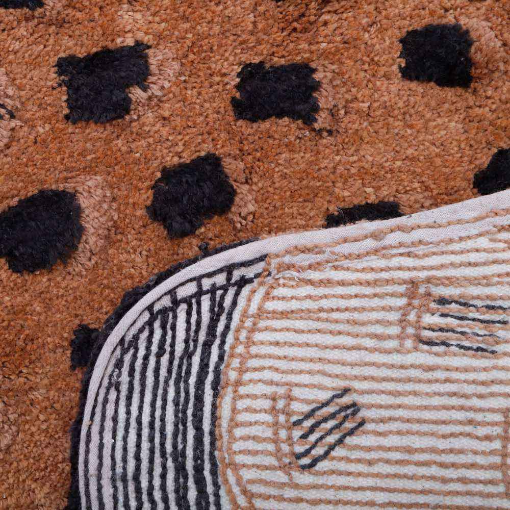 Kinder-Teppich 65 x 125 cm in Gepard-Form maschinenwaschbar, Kinderteppich - Kindersein
