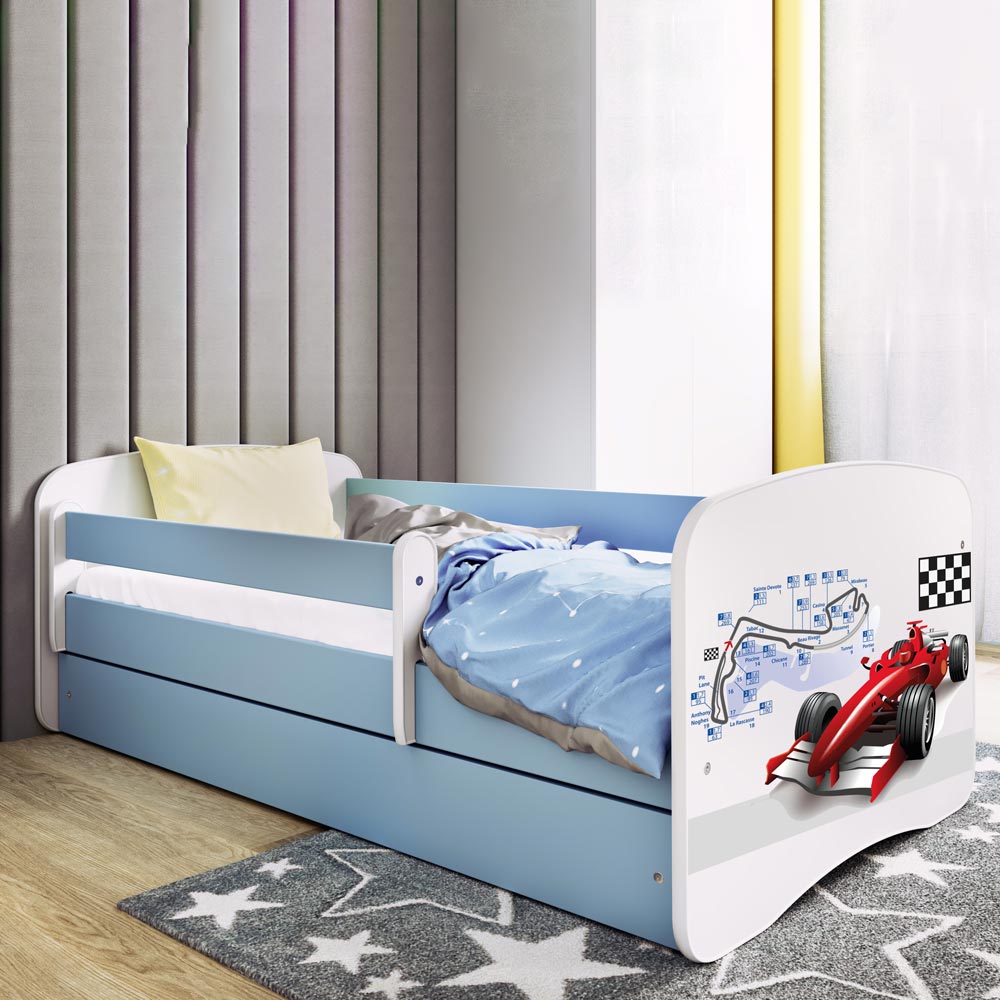 Kinderbett mit Rausfallschutz Sweetdreams, Formel 1 Motiv, Kinderbett - Kindersein