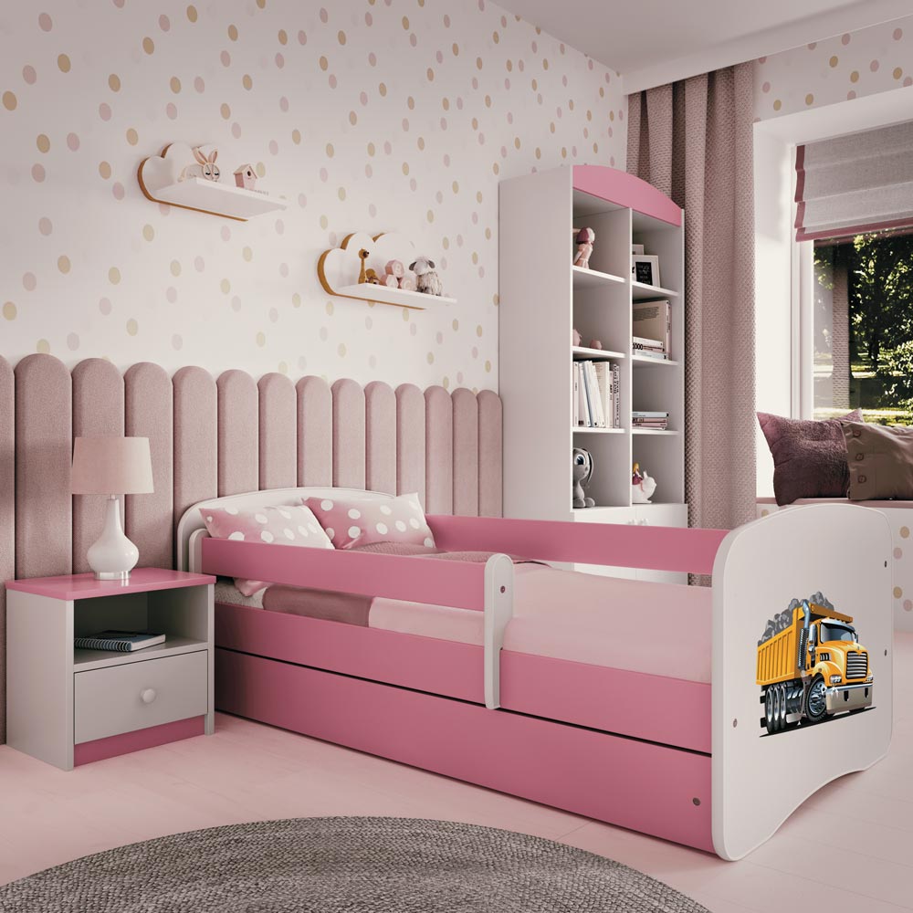 Kinderbett mit Rausfallschutz Sweetdreams, Lastkraftwagen Motiv, Kinderbett - Kindersein