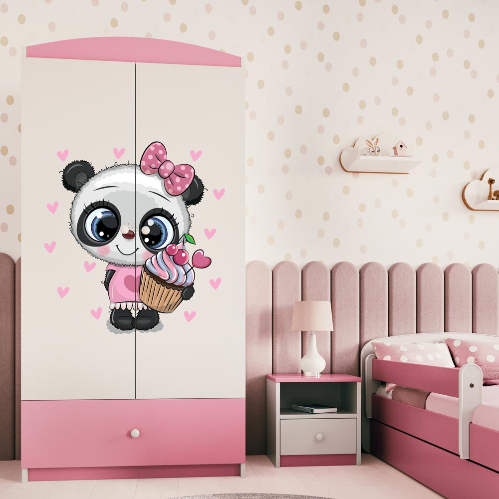 Kleiderschrank für Kinder Sweetdreams, Panda Motiv, Kleiderschrank - Kindersein