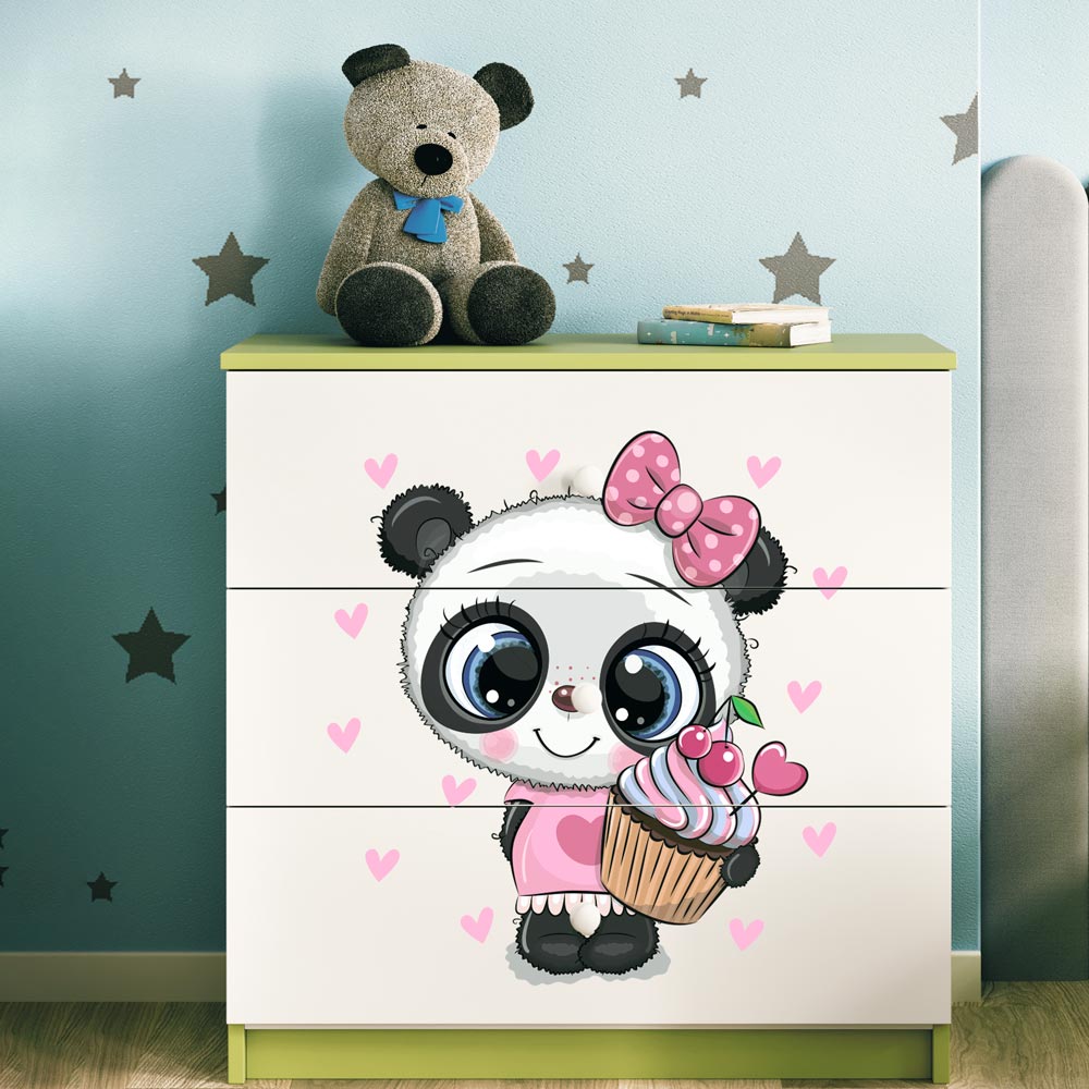 Kinderkommode Sweetdreams, Panda Motiv, Kinderkommode - Kindersein